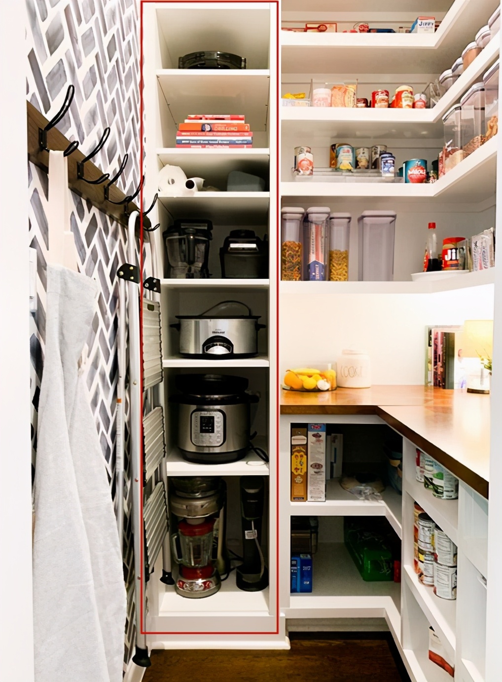 厨房别装吊柜了，学学做这种1㎡储藏室设计，不碍眼收纳力强一倍！